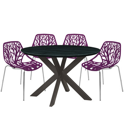 Purple dining set hotsell